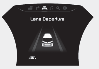 Kia Carnival: Lane departure warning system (LDWS). When the sensor doesnt detect the lane line