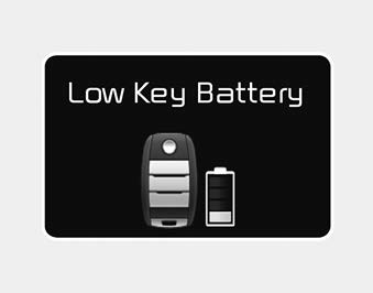 Kia Carnival: Warning Messages (for Type B and C cluaster).  This warning message illuminates if the battery of the smart key is discharged
