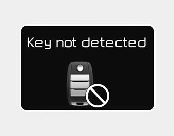 Kia Carnival: Warning Messages (for Type B and C cluaster).  This warning message illuminates if the smart key is not detected when you
