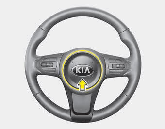Kia Carnival: Horn. To sound the horn, press the horn symbols on your steering wheel. Check the horn