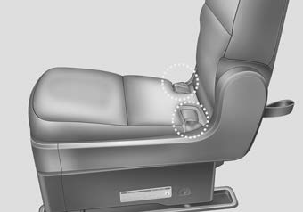 Kia Carnival: Rear seat adjustment. 1. Insert the seat belt in the belt assembly cover.