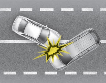 Kia Carnival: Curtain air bag.  In an angled collision, the force of impact may direct the occupants in a direction