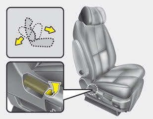 Kia Carnival: Rear seat adjustment. 2nd row seat for SXL package