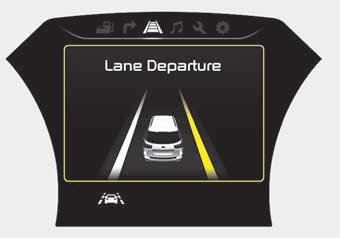 Kia Carnival: Lane departure warning system (LDWS). Lane departure warning (Right)
