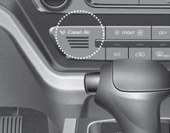 Kia Carnival: Clean air. When the ignition switch is in the ON position, the clean air function turns