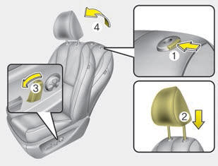 Kia Carnival: Headrest (for front seat). Type B