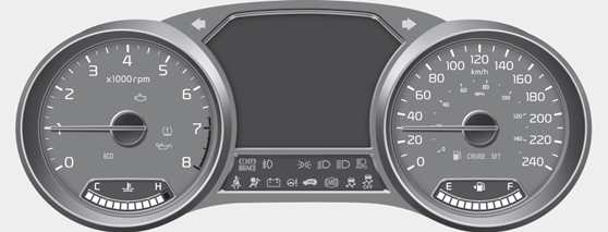 Kia Carnival: Instrument cluster. Type C