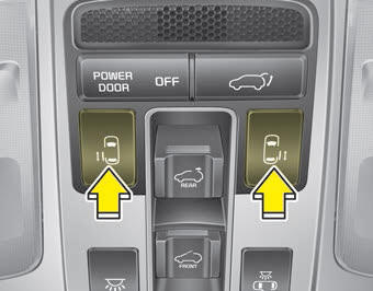 Kia Carnival: Power sliding door operation. 