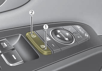 Kia Carnival: Operating door locks from inside the vehicle. Drivers door