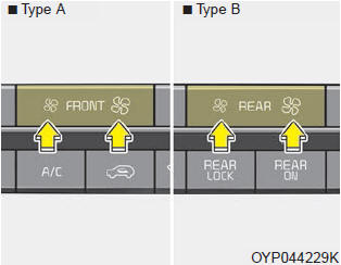 Kia Carnival: Outside thermometer. The fan speed can be set to the desired speed by operating the fan speed control