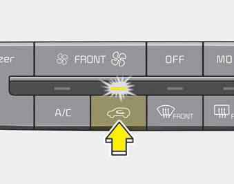 Kia Carnival: Outside thermometer. This is used to select the outside (fresh) air position or recirculated air position.